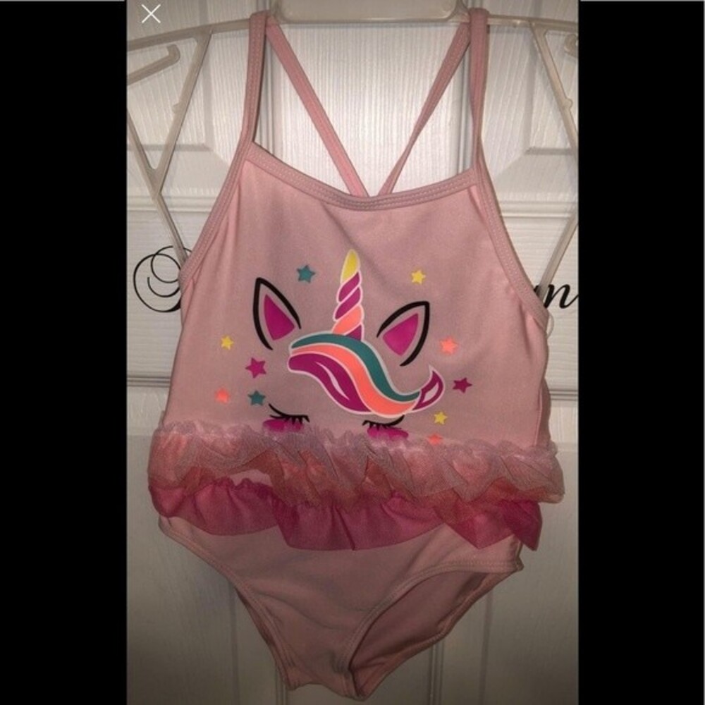 Real Love Sz 12M Baby Girl Unicorn 1pc Swimsuit NEW NWT